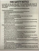 HPD NYC LOBBY FIRE SAFETY NOTICE - NON FIREPROOF