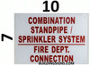 SIGNS COMBINATION STANDPIPE/ SPRINKLER SYSTEM