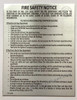 Hpd HPD NYC LOBBY -FIRE SAFETY NOTICE FIRE PROOF BUILDING SIGN