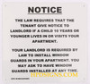 BUILDING WINDOW GUARDS INSTALLED NOTICE