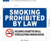 Smoking Prohibited by Law Including e-Cigarettes and All Other Electronic Smoking Devices
