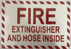 SIGNS FIRE EXTINGUISHER AND HOSE