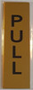 PULL AND PUSH SIGN - GOLD