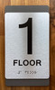 ADA COMPLIANCE FLOOR NUMBER SIGN Charcoal gray fabric