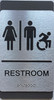 ADA RESTROOM ACCESSIBLE SIGN Charcoal