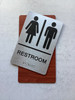 BRAILLE RESTROOM SIGN CHERRY FABRIC