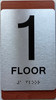 ADA COMPLIANCE FLOOR NUMBER SIGN CHERRY