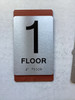 ADA FLOOR NUMBER SIGN CHERRY FABRIC