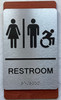 ADA COMPLIANCE RESTROOM SIGN CHERRY