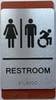 ADA RESTROOM ACCESSIBLE SIGN CHERRY