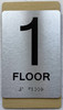ADA COMPLIANCE FLOOR NUMBER SIGN MAPLE