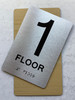 BRAILLE FLOOR NUMBER SIGN MAPLE