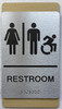 BRAILLE ADA RESTROOM SIGN MAPLE