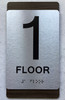 ADA FLOOR NUMBER SIGN MIDNIGHT BLACK
