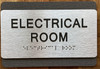 ADA ELECTRICAL ROOM SIGN Charcoal Gray