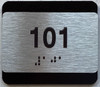 BRAILLE APARTMENT NUMBER SIGN Black