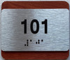 BRAILLE APARTMENT NUMBER SIGN CHERRY