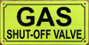 GAS MAIN SHUT OFF VALVE SIGN