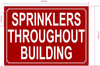 FD SPRINKLERS THROUGHOUT BUILDING SIGN