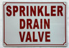 HPD SPRINKLER DRAIN VALVE SIGN
