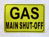 NYC GAS MAIN SHUT-OFF SIGN