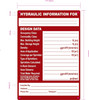 FD HYDRAULIC INFORMATION FOR SIGN