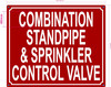 NYC COMBINATION STANDPIPE AND SPRINKLER CONTROL VALVE SIGN