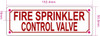HPD FIRE SPRINKLER CONTROL VALVE SIGN