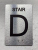 FD FLOOR NUMBER SIGN WITH RAISED LETTERS THE PARK AVE LINE (STAIR D)