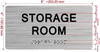FD STORAGE ROOM SIGN WITH RAISED LETTERS