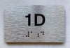 NYC APT NUMBER 1D SIGN-UNIT NUMBER SIGN WITH RAISED LETTERS