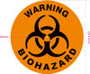 FD WARNING BIOHAZARD ORANGE SIGN