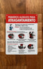 NYC RESTURANT SAFETY SIGN- SPANISH FIRST AID FOR CHOKING SAFETY SIGN