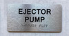 FD EJECTOR PUMP SIGN WITH RAISED LETTERS THE PARK AVE LINE