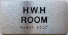 HWH ROOM SIGN / HOT WATER HEATER ROOM SIGN WITH RAISED LETTERS