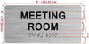 HPD MEETING ROOM SIGN WITH RAISED LETTERS