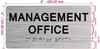FD MANAGMENT OFFICE SIGN WITH RAISED LETTERS