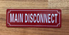 NYC MAIN DISCONNECT SIGN