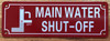 HPD MAIN WATER SHUT-OFF WITH SYMBOL SIGN