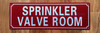 NYC SPRINKLER VALVE ROOM SIGN