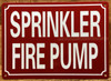SPRINKLER FIRE PUMP COMPLIANCE SIGN