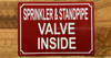 FD SPRINKLER & STANDPIPE VALVE INSIDE SIGN