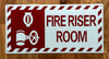 NYC FIRE RISER ROOM SIGN -ZEBRA LINE
