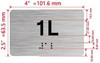 FD APT NUMBER 1L SIGN-UNIT NUMBER SIGN WITH RAISED LETTERS