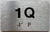 APT NUMBER 1Q SAFETY SIGN-UNIT NUMBER SAFETY SIGN WITH RAISED LETTERS