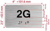 FD APT NUMBER 2G SIGN-UNIT NUMBER SIGN WITH RAISED LETTERS