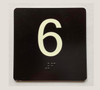 ELEVATOR FLOOR NUMBER THE LEXINGTON AVE LINE (6TH FLOOR) SAFETY SIGN