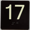 ELEVATOR FLOOR NUMBER THE LEXINGTON AVE LINE (17TH FLOOR) COMPLIANCE SIGN
