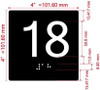 NYC ELEVATOR FLOOR NUMBER THE LEXINGTON AVE LINE (18TH FLOOR) SIGN