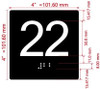 ELEVATOR FLOOR NUMBER THE LEXINGTON AVE LINE (22ND FLOOR) SAFETY SIGN